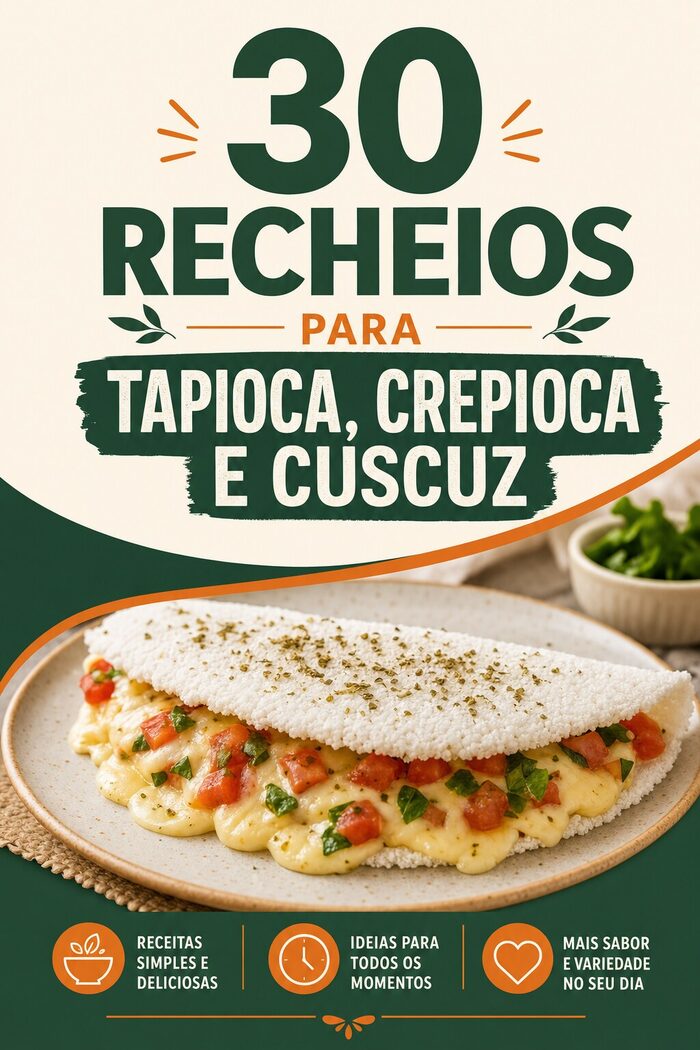 Capa do bônus 30 Recheios para Tapioca, Crepioca e Cuscuz